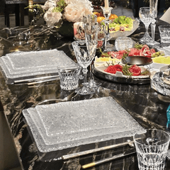 Đĩa vuông Diamante trắng 23.5cm IVV 6897.1