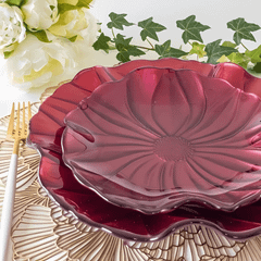 Đĩa Magnolia đỏ 22cm IVV