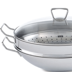 Chảo sâu lòng Fissler Nanjing 36cm kèm xửng hấp