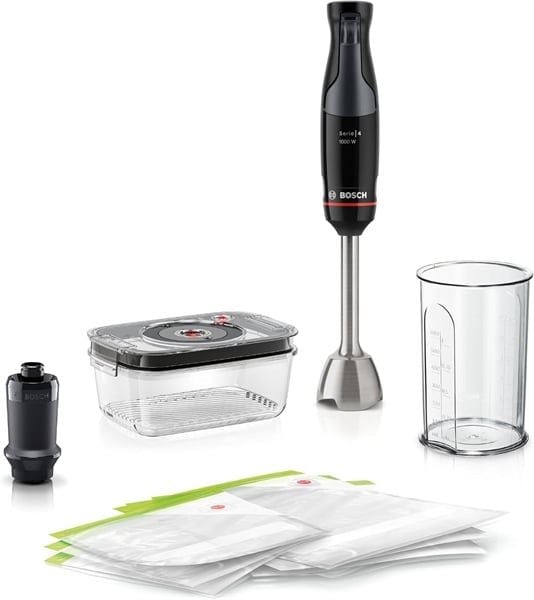Máy xay cầm tay BOSCH MSM4B6V2 màu đen kèm hút chân không