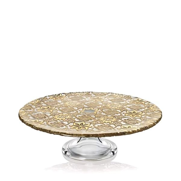 Đĩa chân đế Arabesque Gold Leaf 26cm IVV