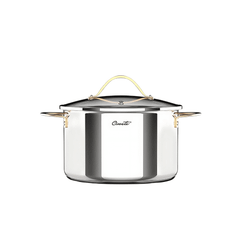 Nồi inox 304 cao cấp Ciwete 26cm nắp kính