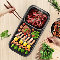 Bếp nướng lẩu 2in1 DUPAN màu xanh