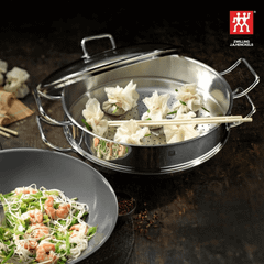 Chảo sâu lòng ZWILLING Plus Pro Wok 32cm kèm xửng hấp