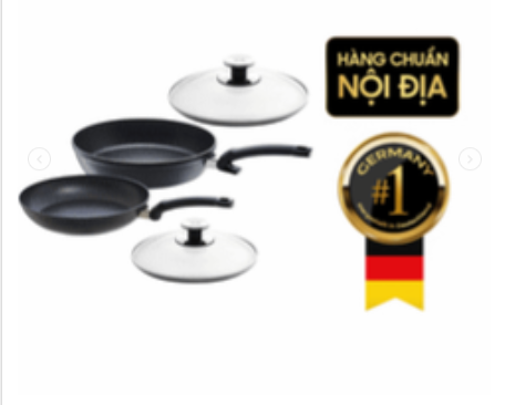 Set chảo chống dính Fissler Adamant 24 + 28cm kèm vung kính made in Germany