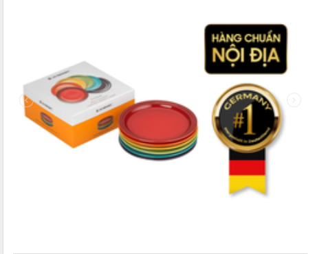Set 6 đĩa Lecreuset cầu vồng 22 cm