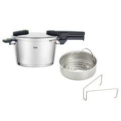 Áp suất Fissler 4,5L Vitaquick Green made in Germany kèm xửng hấp