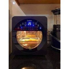 Nồi chiên không dầu Klarstein 14L vỏ inox tặng 1 bộ xiên và 1 lồng dẹt