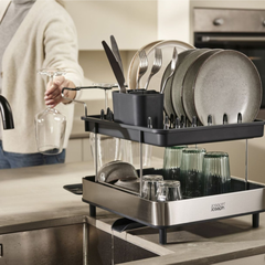 Kệ úp chén bát 2 tầng Josseph Joseph Excel Steel (Grey) 851647