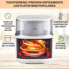 Nồi chiên hơi nước Air Bloom KLARSTEIN 7.5L màu trắng