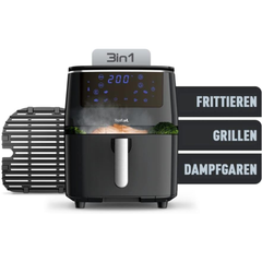 Nồi chiên không dầu kiêm hấp, nướng TEFAL FW2018 3in1 6,5L màu đen