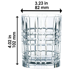 Set 4 cốc whisky thấp Nachtmann Square 101050 345ml