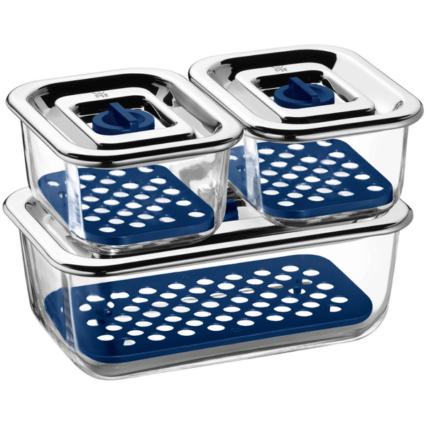 Set 3 hộp thủy tinh WMF đựng thực phẩm