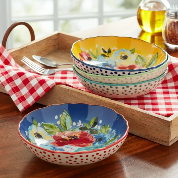 Set 4 đĩa Pasta sâu lòng The Pioneer Woman Melody