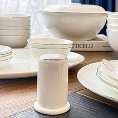 Set bát sứ Imperial 50 món viền bạc