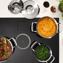 Bộ Nồi Fissler profi set 5 vung thép siêu cao cấp kèm quánh và chảo size 28 made in Germany