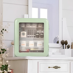 Tủ lạnh đựng mỹ phẩm và đồ uống HCK màu xanh bạc hà