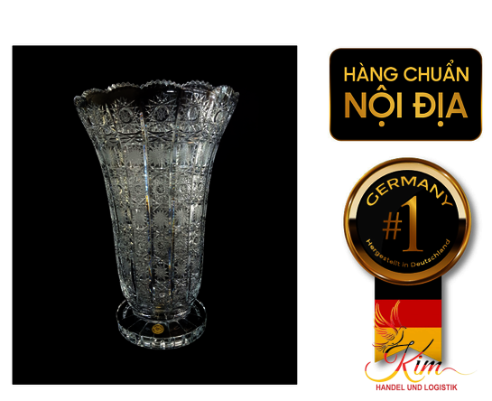 Bình hoa pha lê chân đế Bohemia M57 30,5cm
