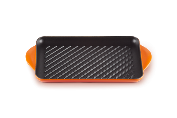 Chảo gang nướng Le Creuset hình chữ nhật 32 x 22cm màu cam