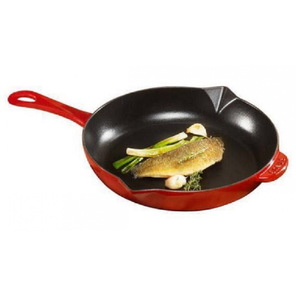 Chảo gang Ernesto 25cm hình tròn màu đỏ