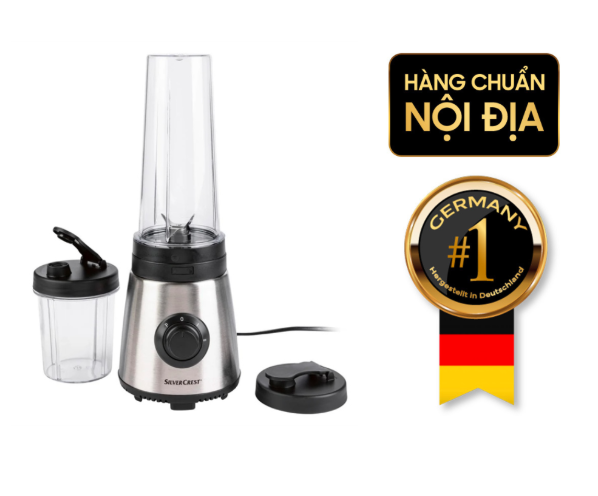 Máy xay sinh tố mini SILVERCREST Mix & Move màu xanh xám (2 bình)
