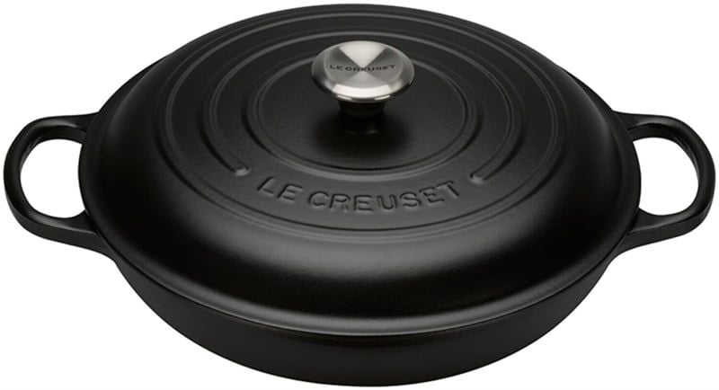 Nồi gang Le Creuset Gourmet Profi 30cm màu đen nhám schwarz matt