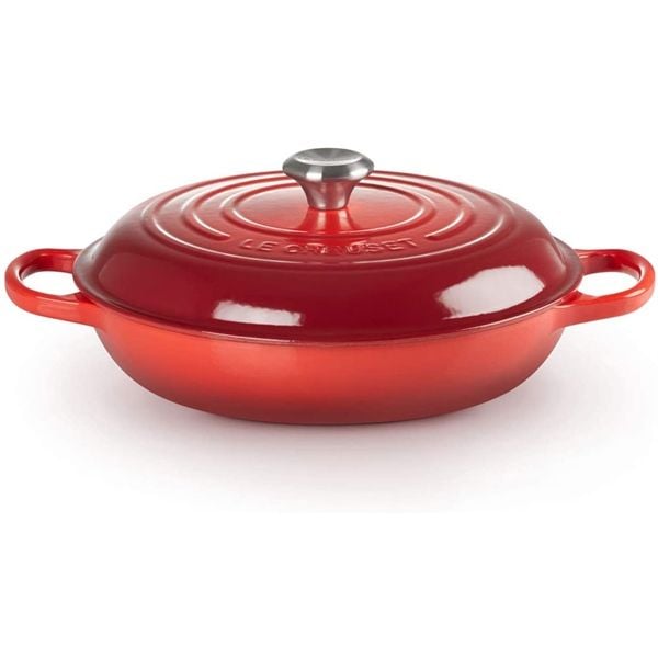 Nồi gang Le Creuset Gourmet Profi 30cm màu đỏ cherry