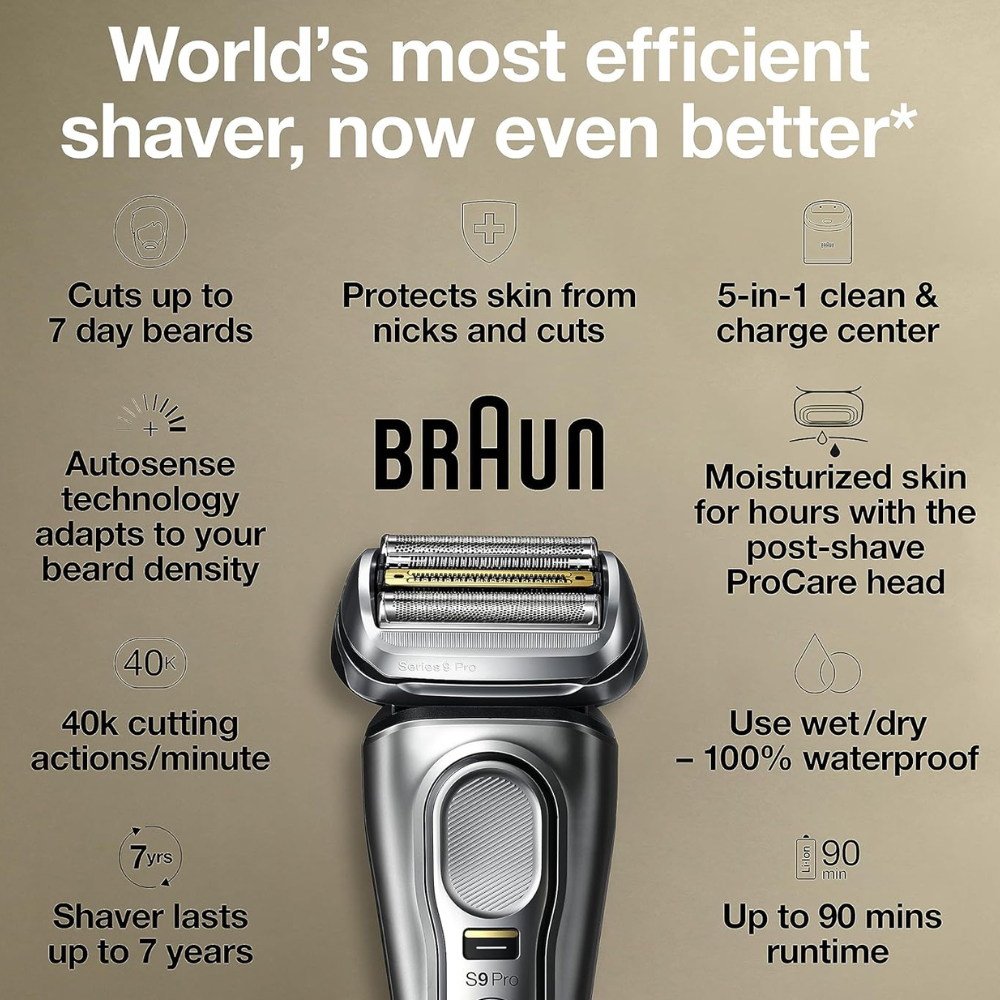 Máy cạo râu BRAUN Series 9 Pro 9487cc-V made in Germany