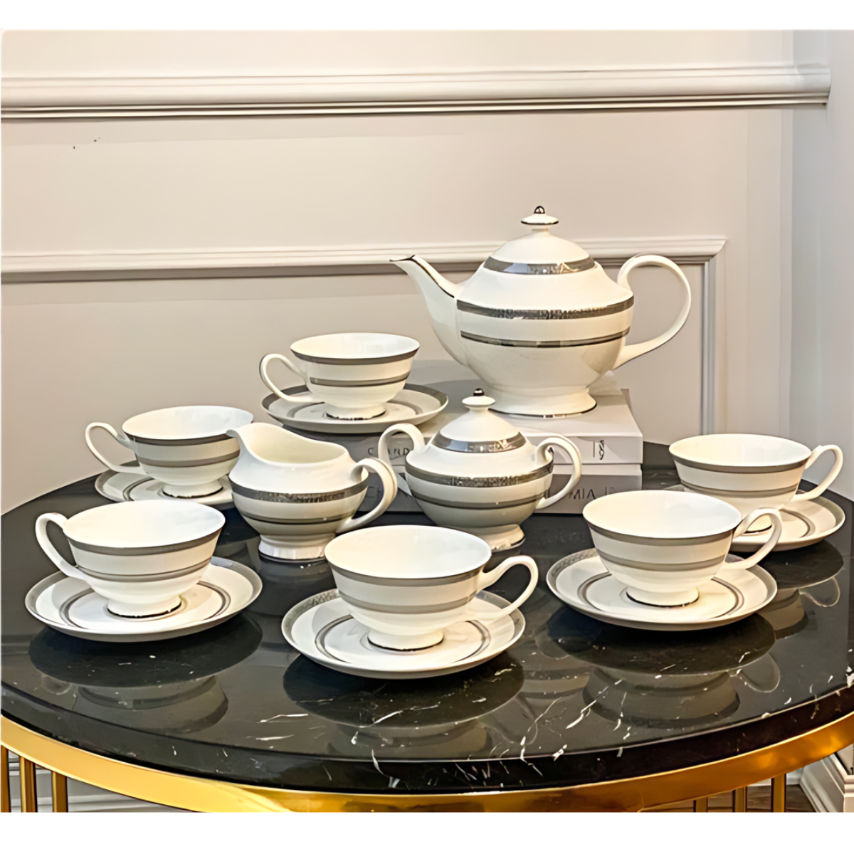 Bộ trà cà phê Imperial London size to bạch kim