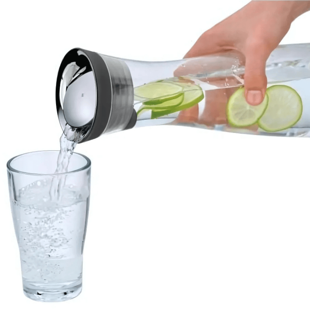 Bình nước thủy tinh WMF Basic 1L nắp đen