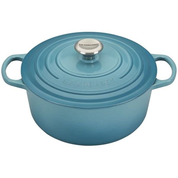 Nồi gang oval Le Creuset 29cm màu xanh ngọc caribe blue