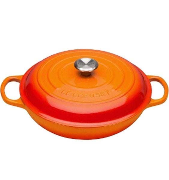 Nồi gang Le Creuset Gourmet Profi 30cm màu cam orange