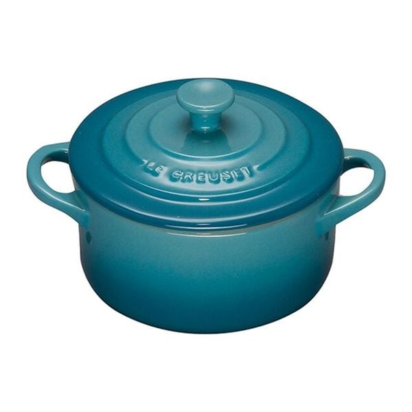 Nồi gốm đá mini Le Creuset Cocotte 10cm 0,2L màu xanh caribbean