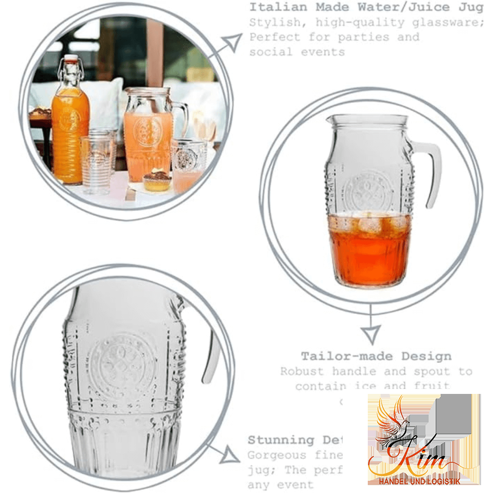 Bình nước thuỷ tinh Detox có lõi đựng đá made in Italya