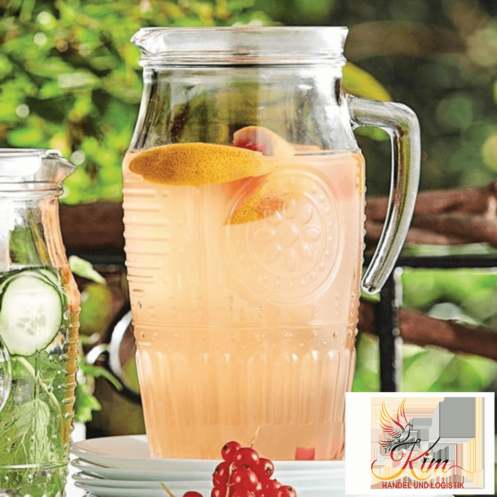 Bình nước thuỷ tinh Detox có lõi đựng đá made in Italya