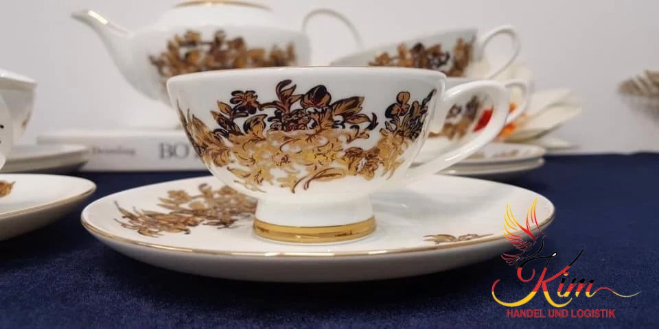Bộ trà sứ hoa cúc vàng Imperial London nội địa Đức