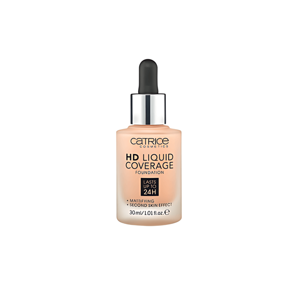 Kem nền cho da dầu CATRICE HD tone 02 liquid Coverage Foundation Last Up to 24H