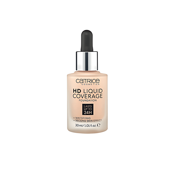 Kem nền cho da dầu CATRICE HD tone 01 liquid Coverage Foundation Last Up to 24H