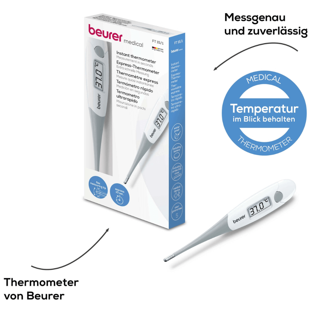 Nhiệt kế điện tử nhỏ đầu mềm BEURER FT15/1