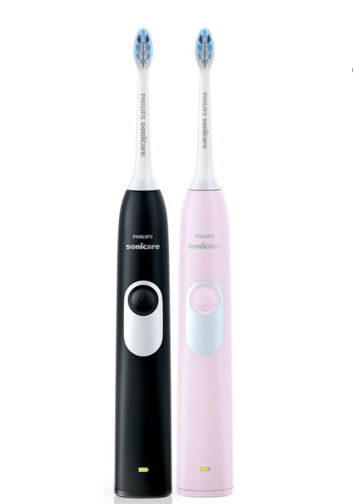 Set 2 bàn chải điện Philips Sonicare HX6232/41 màu đen và màu hồng