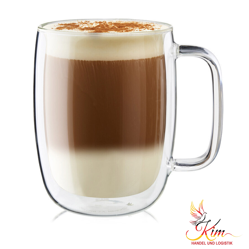 Set 2 cốc ZWILLING Sorrento Plus Latte-Macchiato 450 ml có quai cầm
